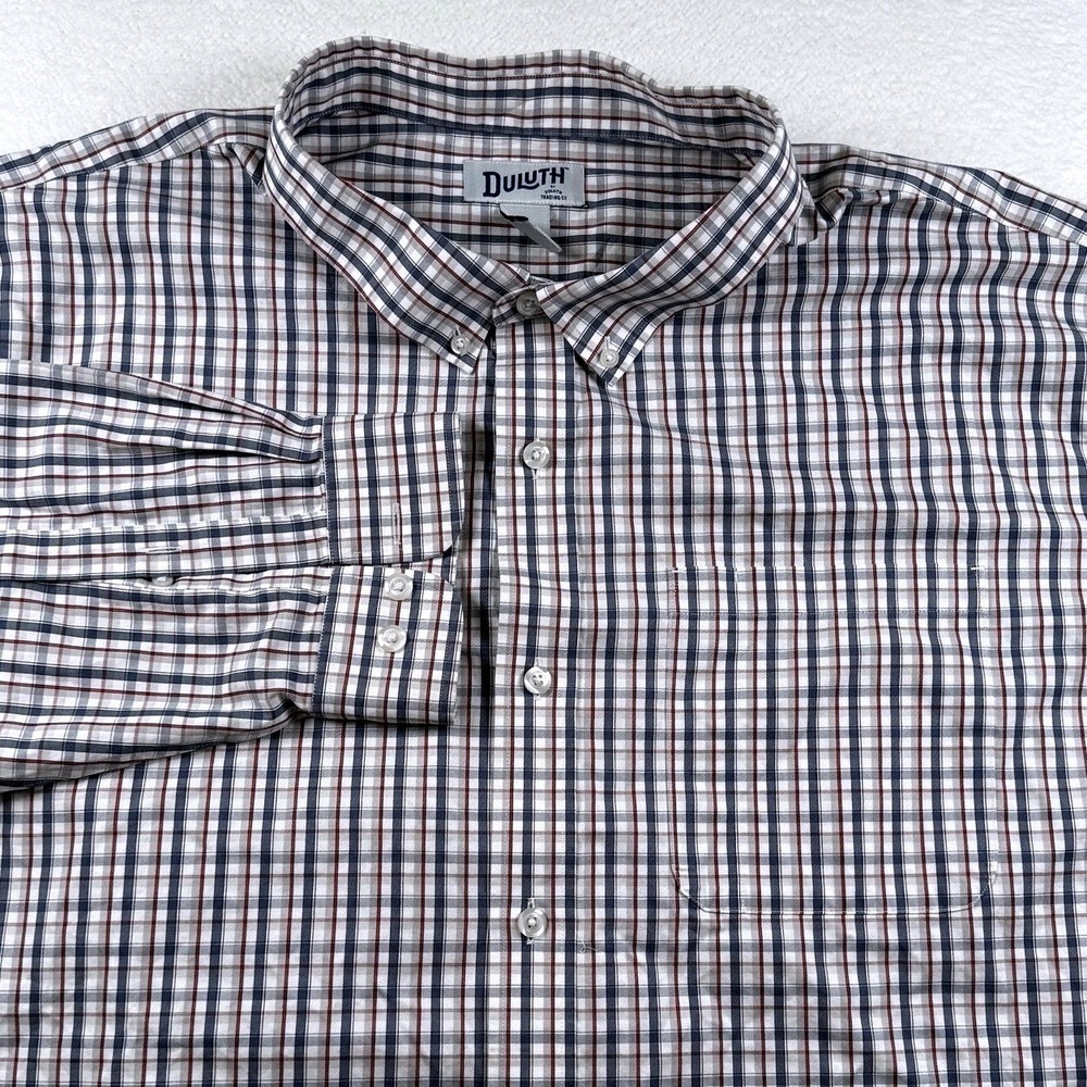Duluth Trading Co Shirt‎ Mens 4XL Multicolor Plaid Relaxed Fit Button Down